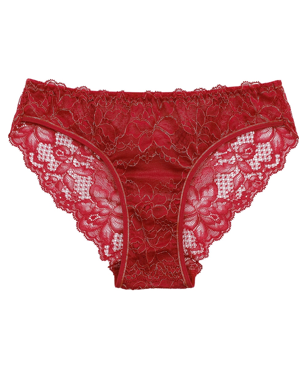 Velvet Sin バックオープンデザインショーツ / Red