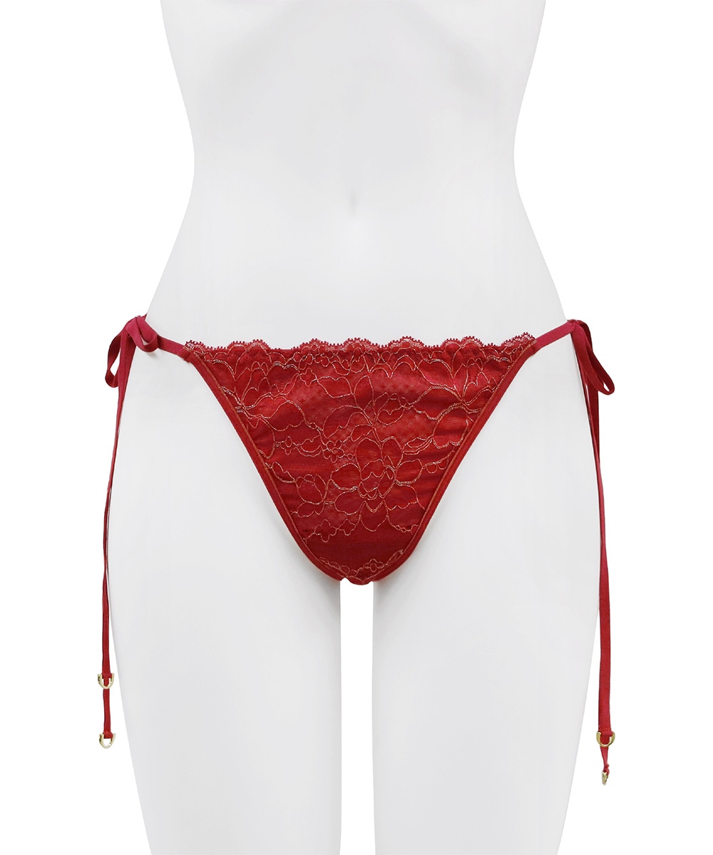 Velvet Sin サイドリボンレースソング / Red