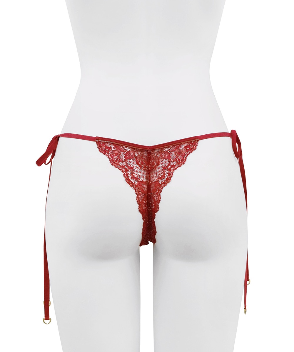 Velvet Sin サイドリボンレースソング / Red