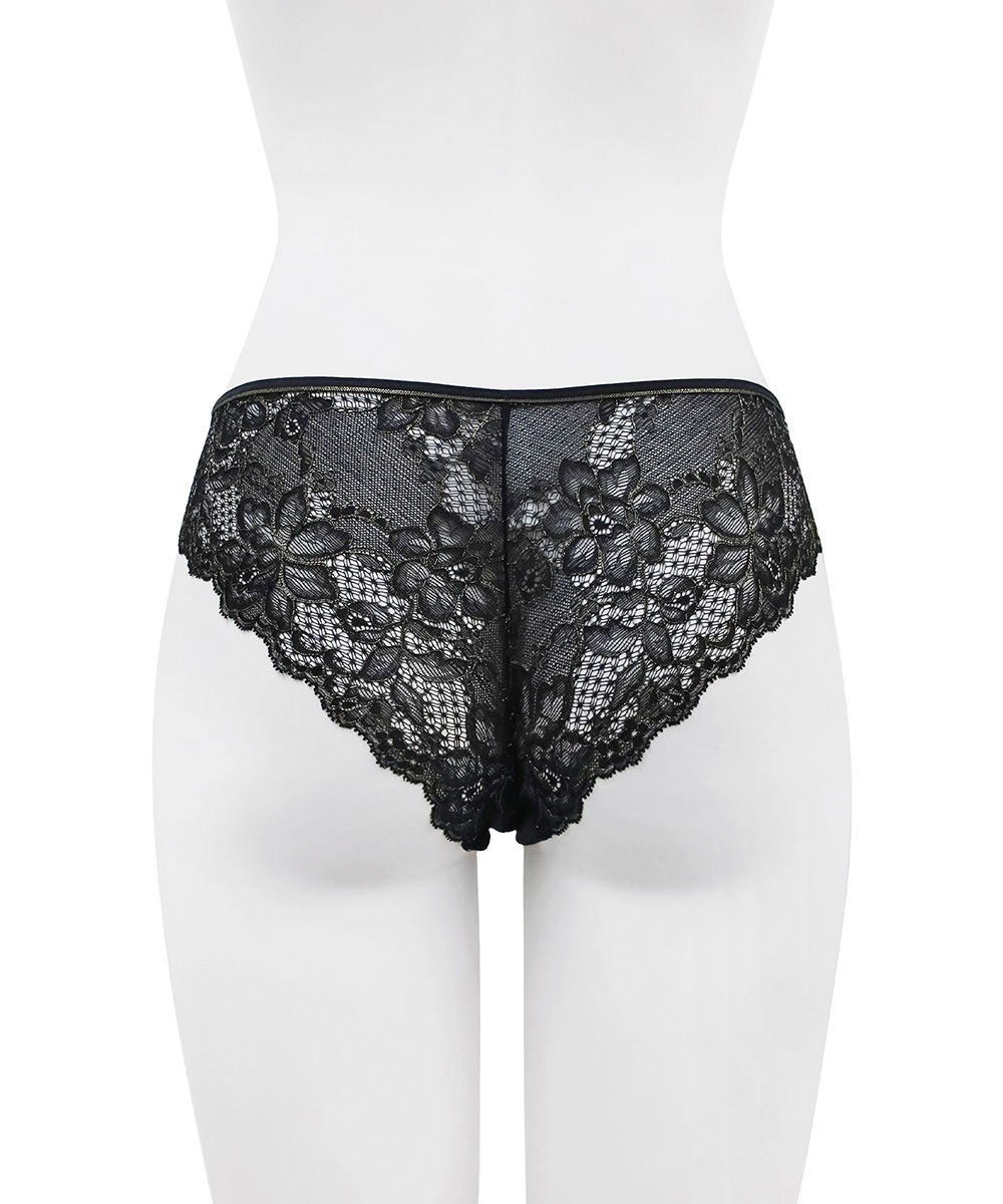 Velvet Sin ベロア×レースショーツ / Red