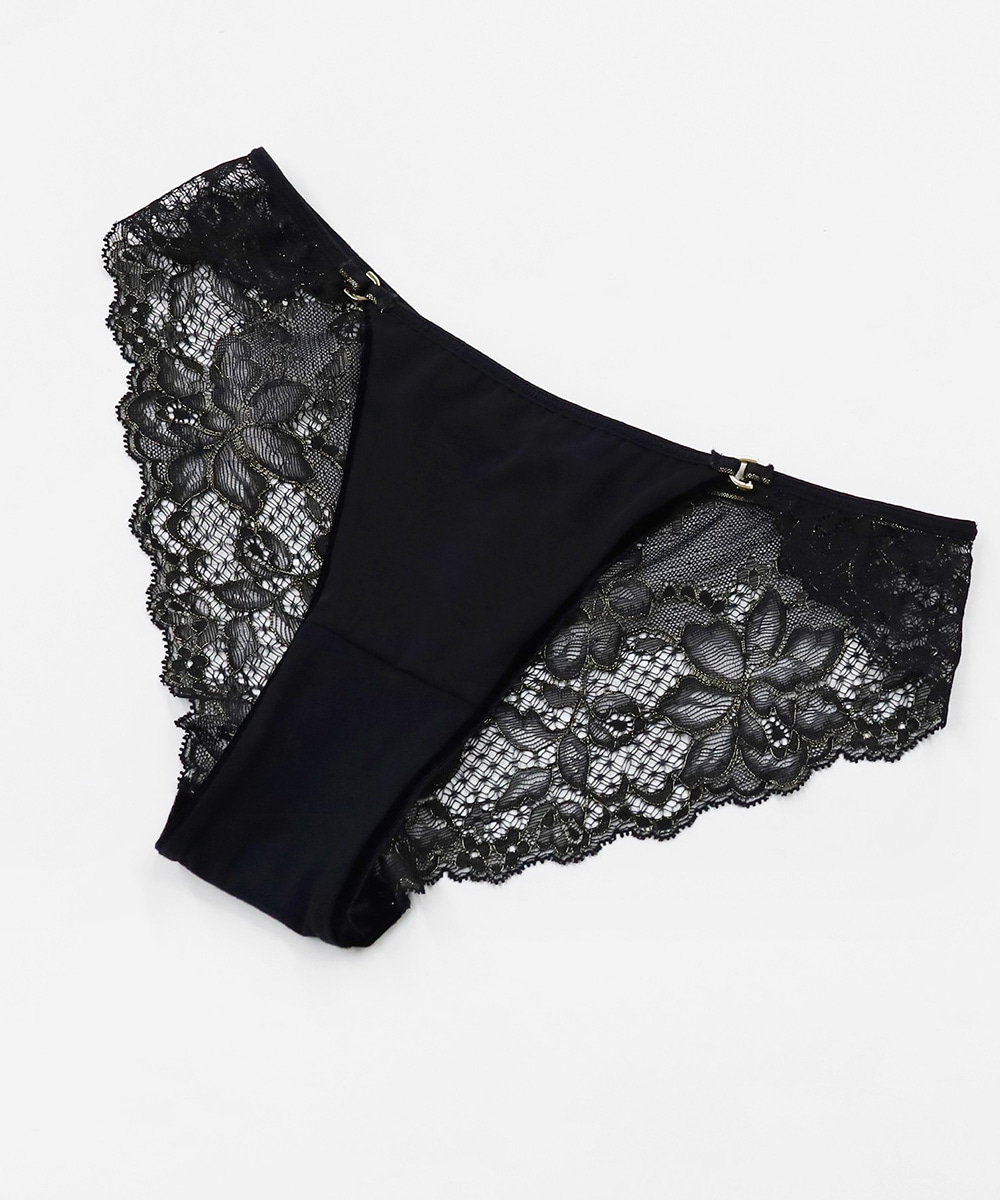 Velvet Sin ベロア×レースショーツ / Red