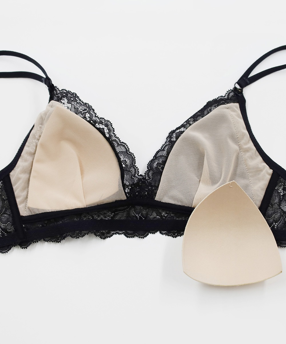 Velvet Sin ベロア×レース4WAYバッククロスブラレット / Red