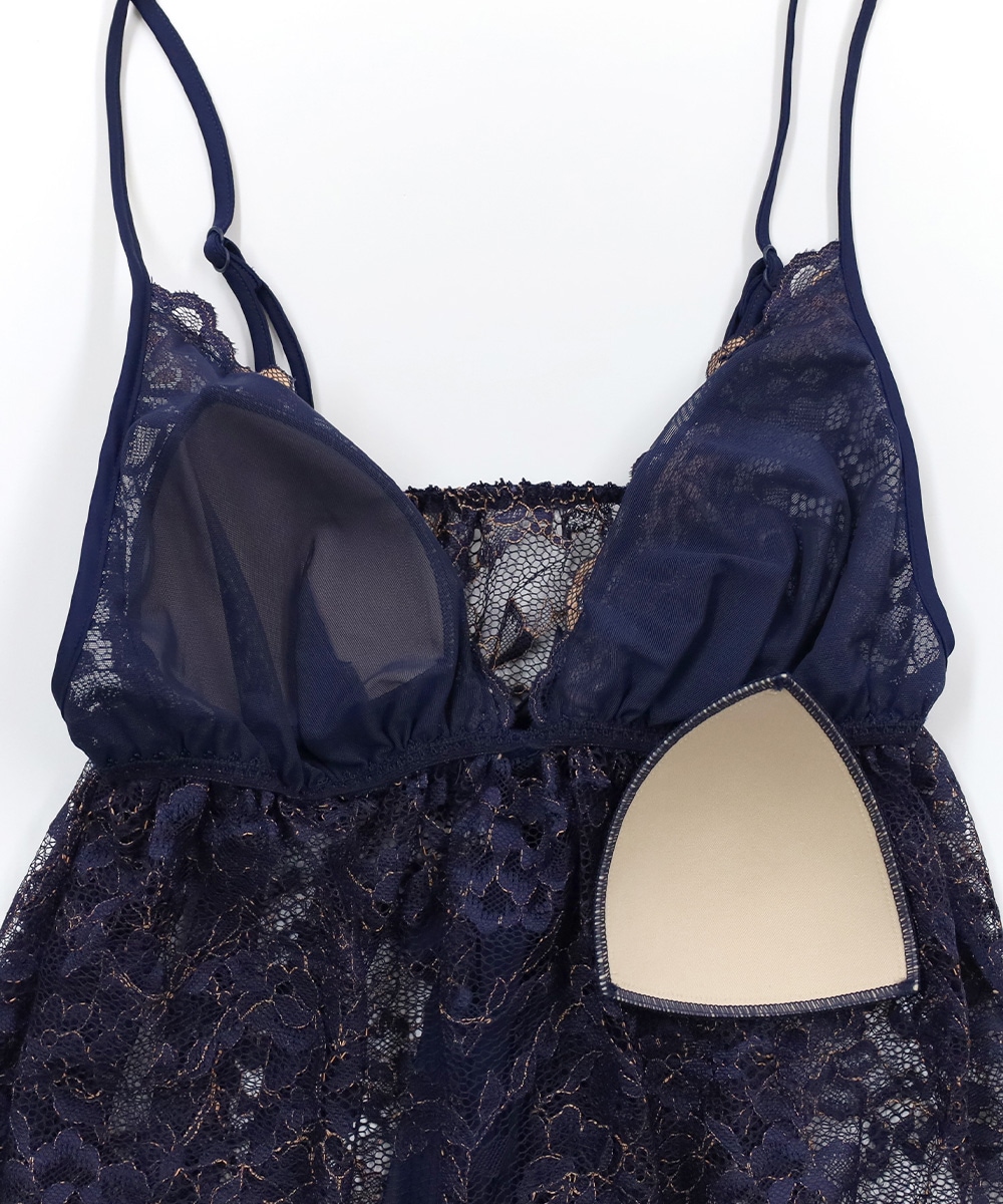 In Your Heart 総レースベビードール&ショーツ / Dark Red