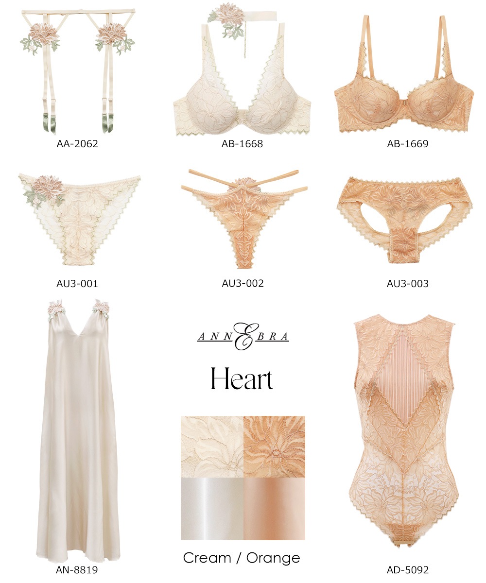 Heart デコルテメイクブラジャー / Orange