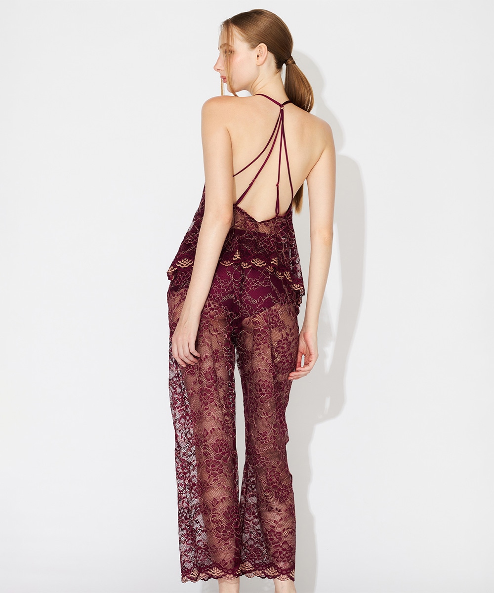 In Your Heart 総レースロングパンツセットアップ / Navy