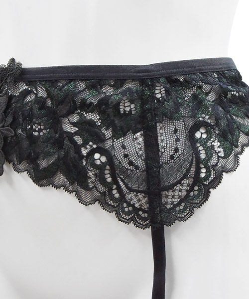 Lily モチーフレースガーターベルト