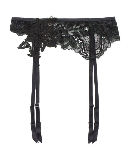 Lily モチーフレースガーターベルト