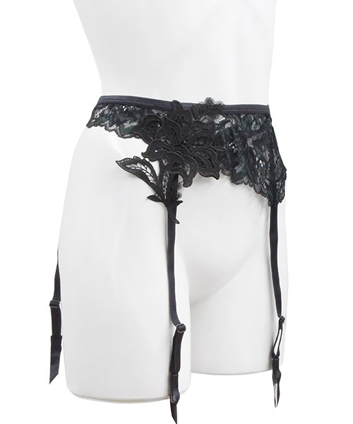 Lily モチーフレースガーターベルト