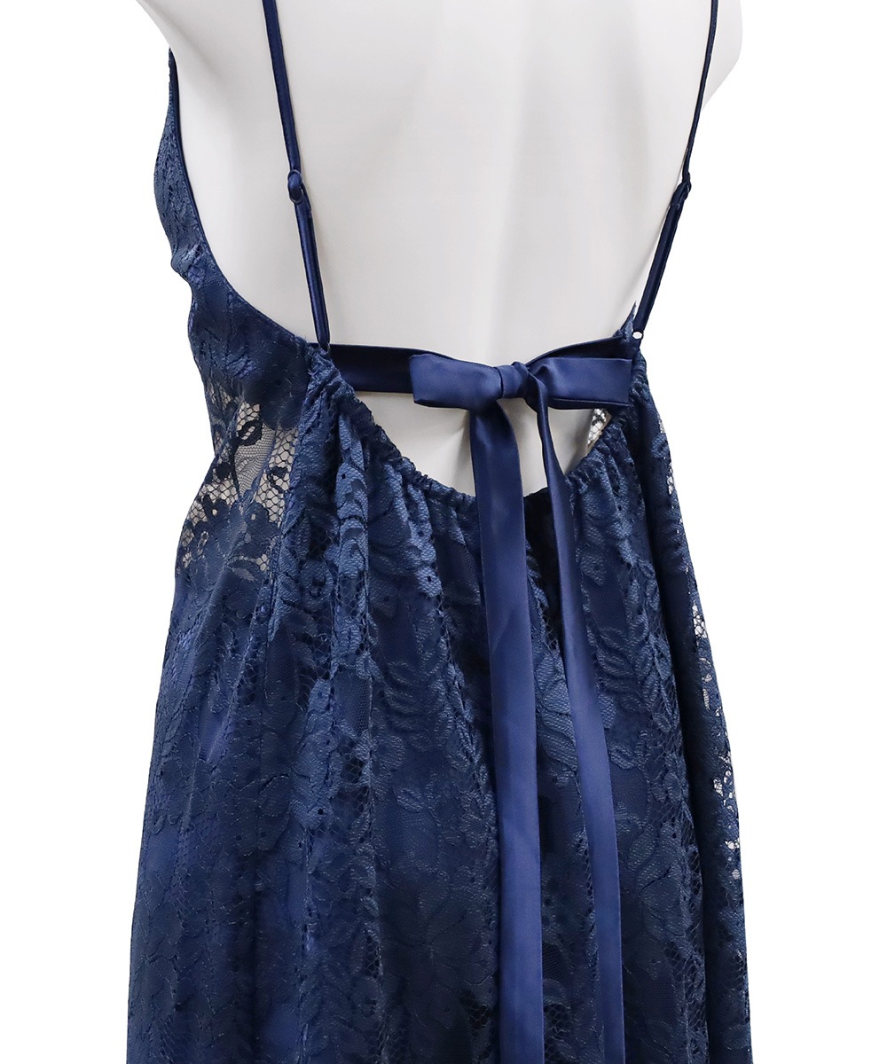 Timeless 総レースロングドレス / Navy