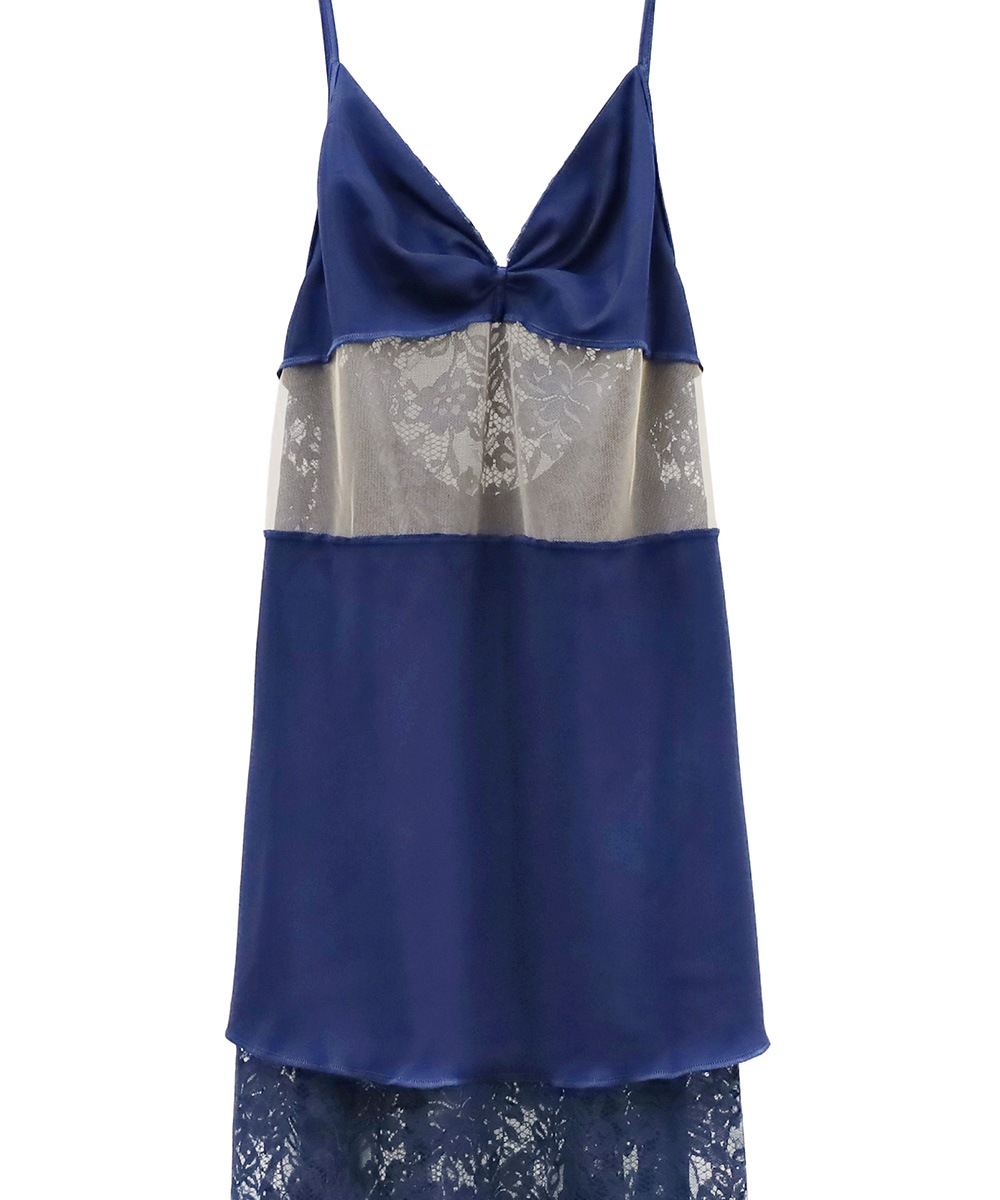 Timeless 総レースロングドレス / Navy