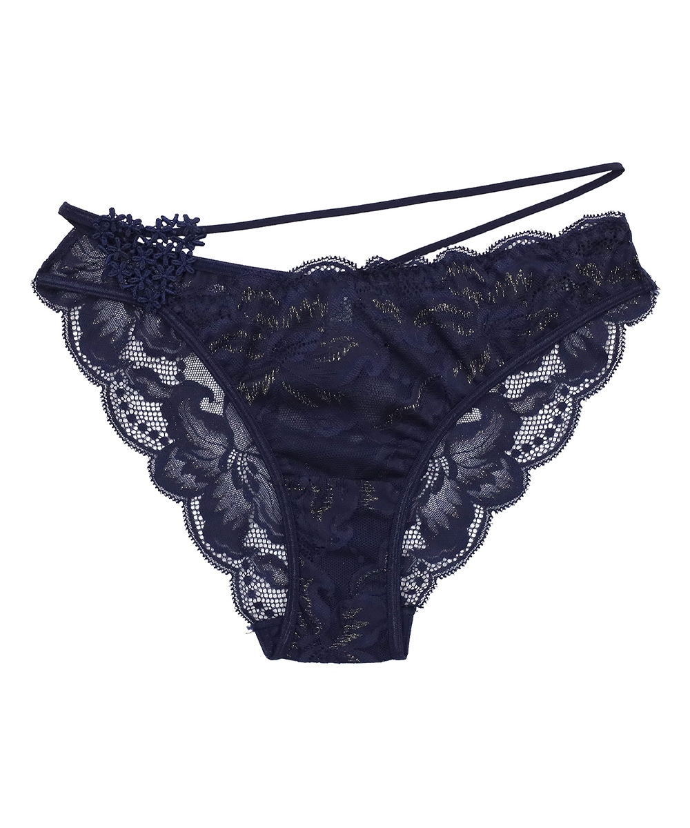 In Your Heart アシンメトリーレースショーツ / Navy