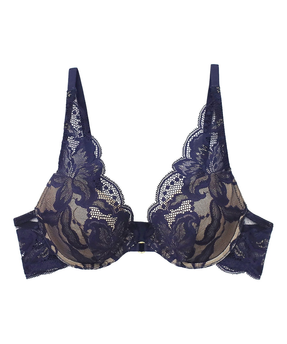 In Your Heart デコルテレースモールドカップブラジャー / Navy