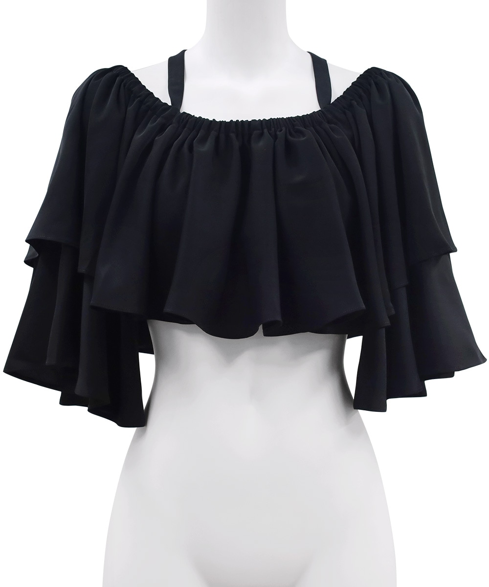 ギャザーフリルオフショルトップス