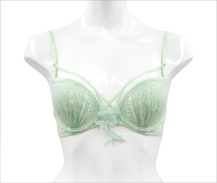 Charming デザイン3/4モールドカップブラジャー / Pastel Green