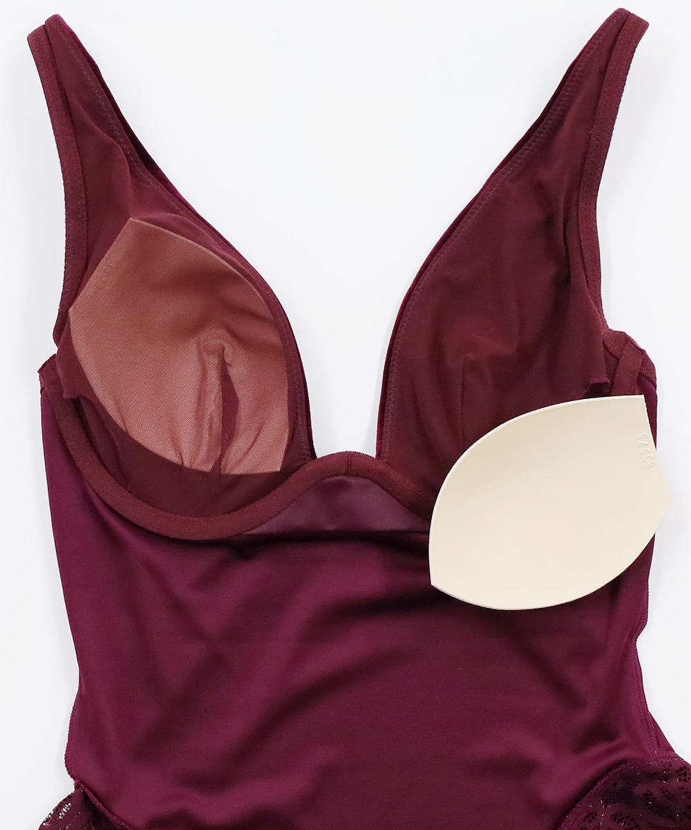 Mystic ベロア×レースボディースーツ/テディ