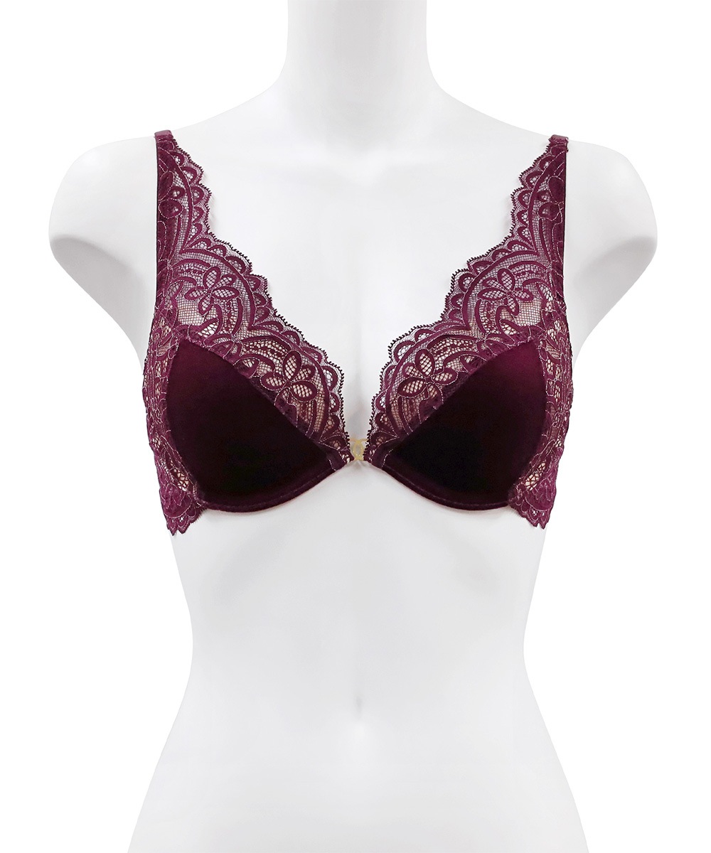 Mystic ベロア×レースモールドカップブラジャー