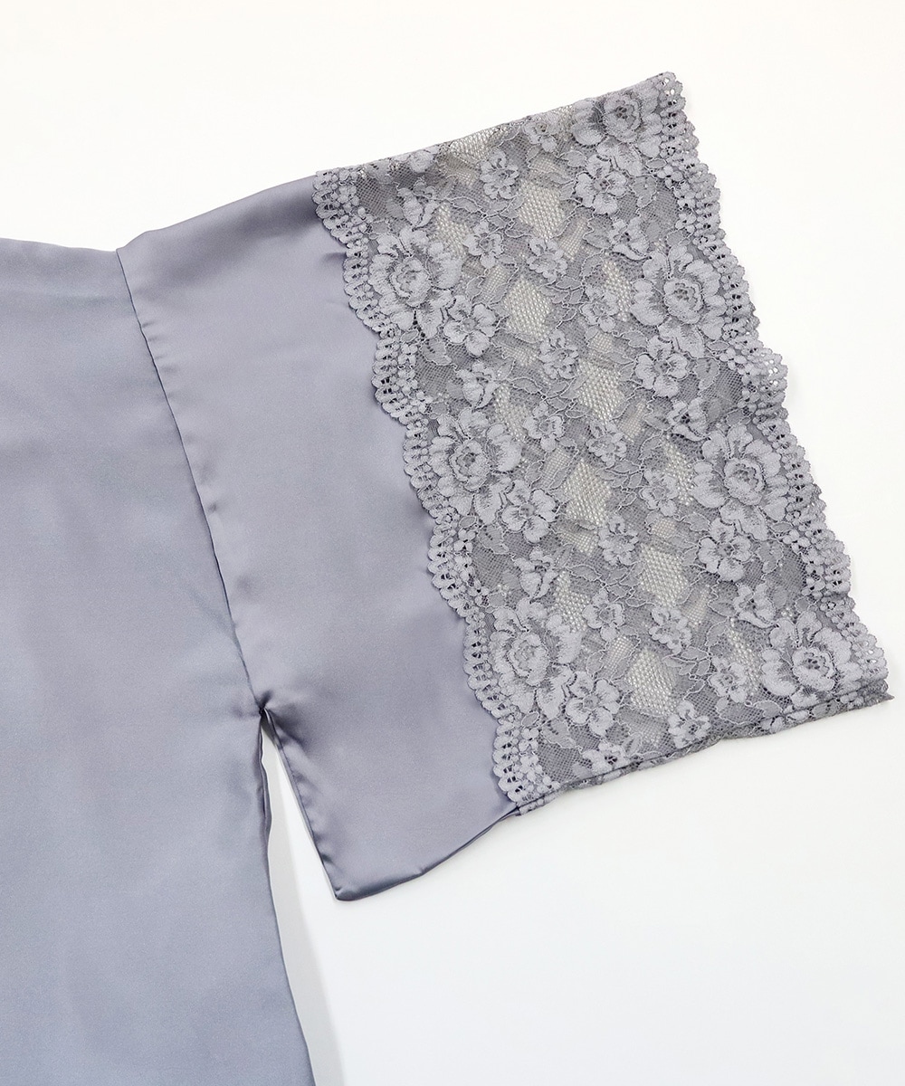 Cafe レースコンビガウン