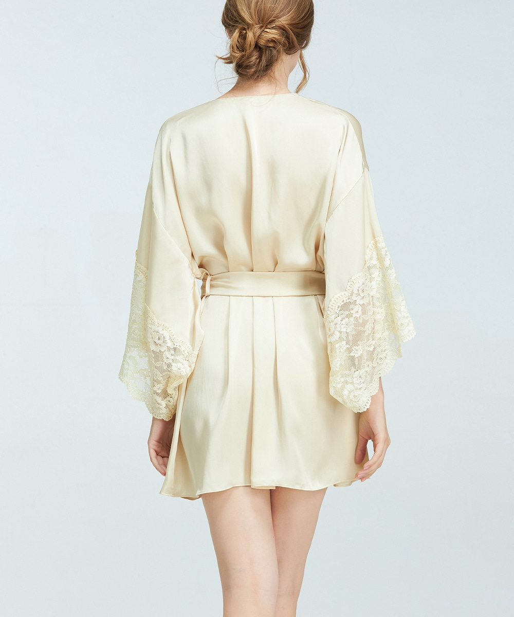 Cafe レースコンビガウン