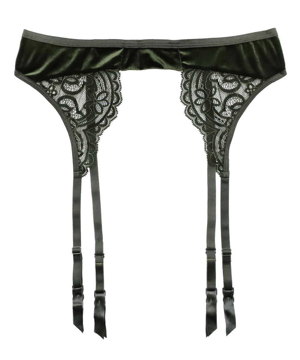 Mystic ベロア×レースガーターベルト