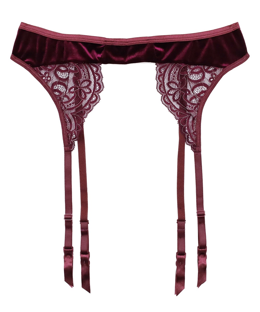 Mystic ベロア×レースガーターベルト