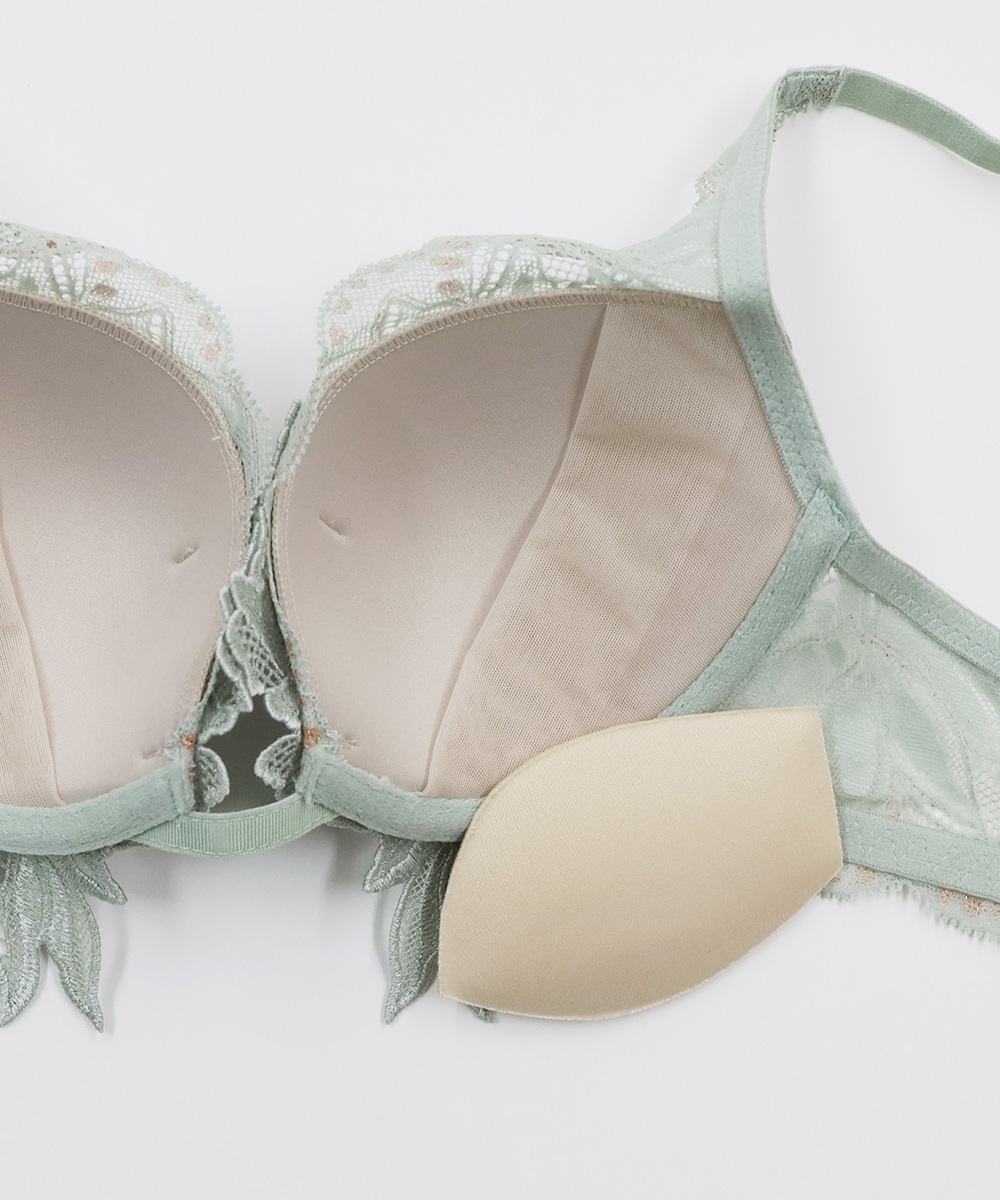 Luxe モチーフレースモールドカップブラジャー / Orange