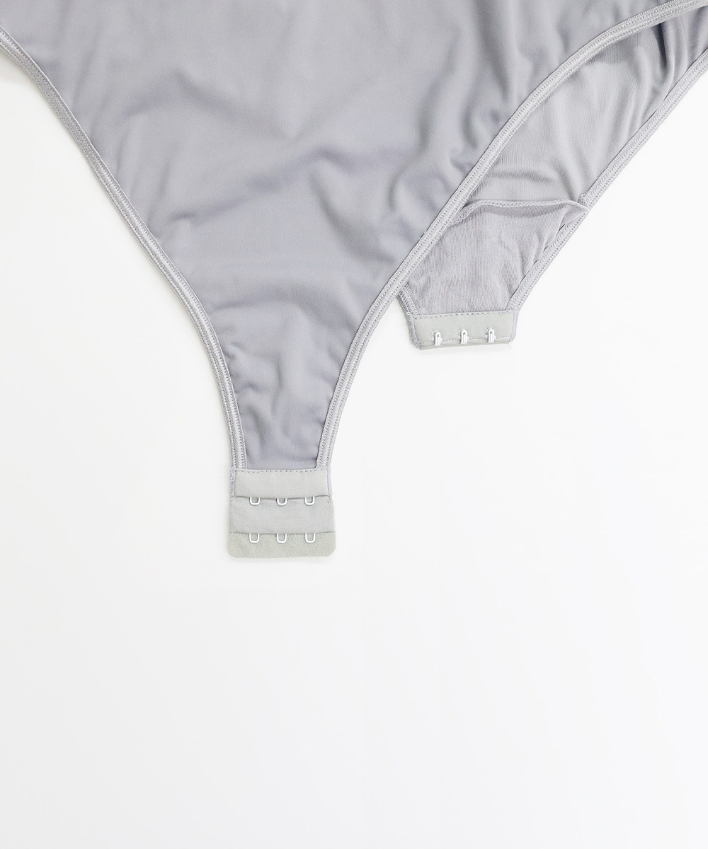 Cafe レースコンビバックオープンボディスーツ/テディ