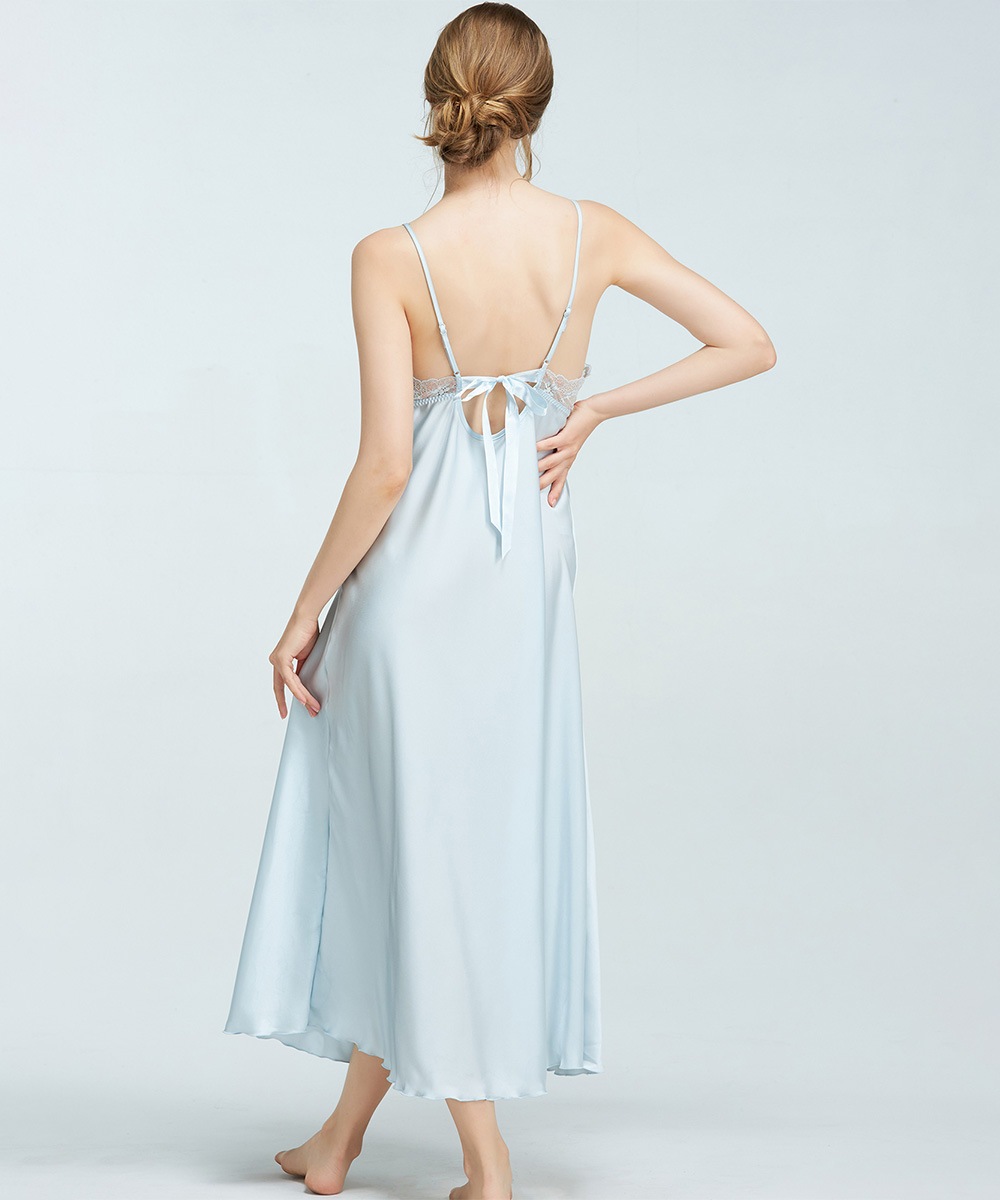 Waltz レースコンビロングドレス / Navy