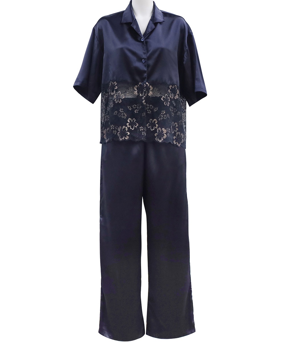 Waltz レースコンビナイトウェア/ Navy