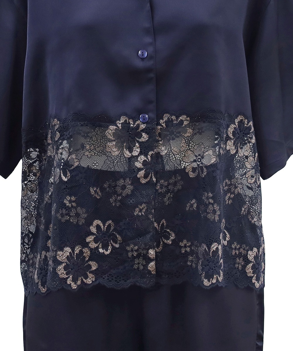 Waltz レースコンビナイトウェア/ Navy