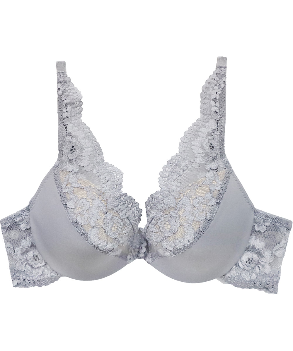 Cafe デコルテレースモールドカップブラジャー/ Grey