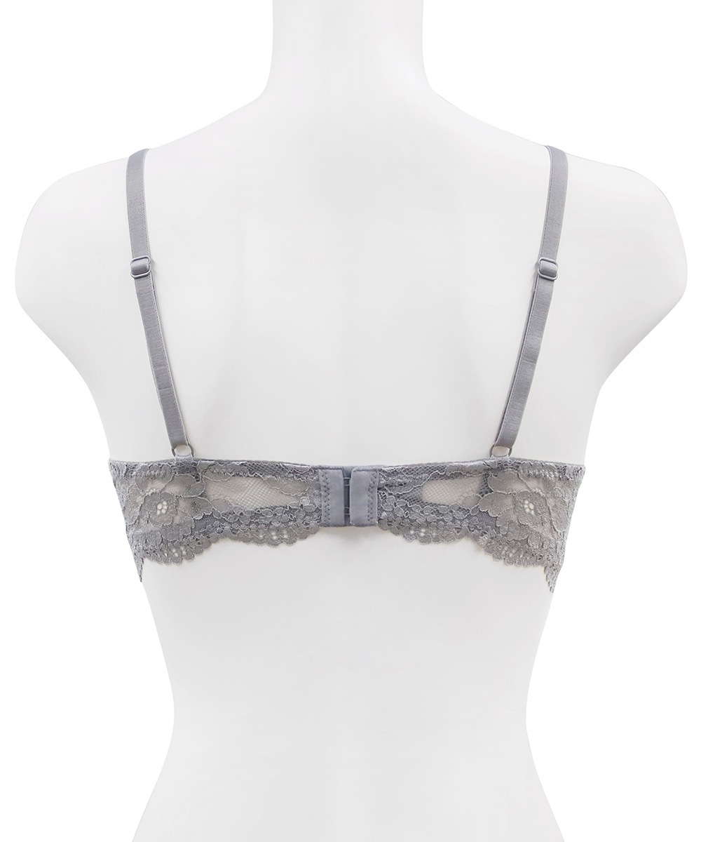 Cafe デコルテレースモールドカップブラジャー/ Grey