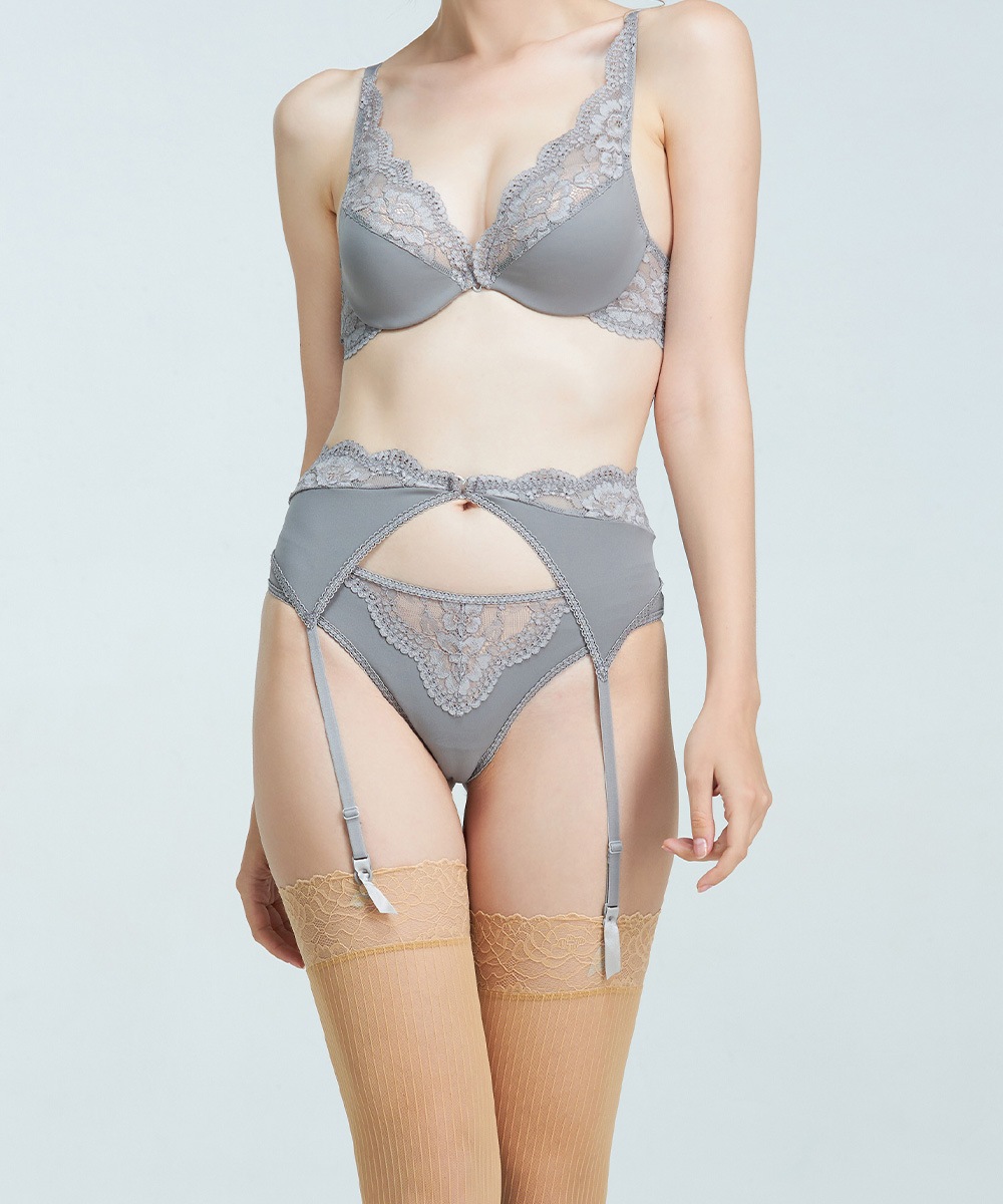 Cafe レースコンビガーターベルト / Grey