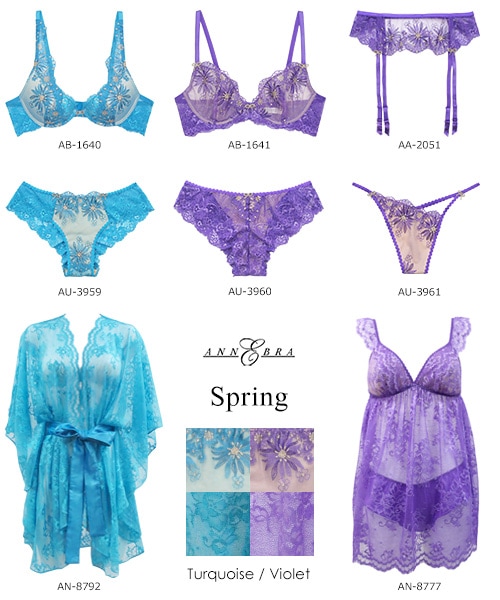 Spring プッシュアップモールドカップブラジャー / Violet