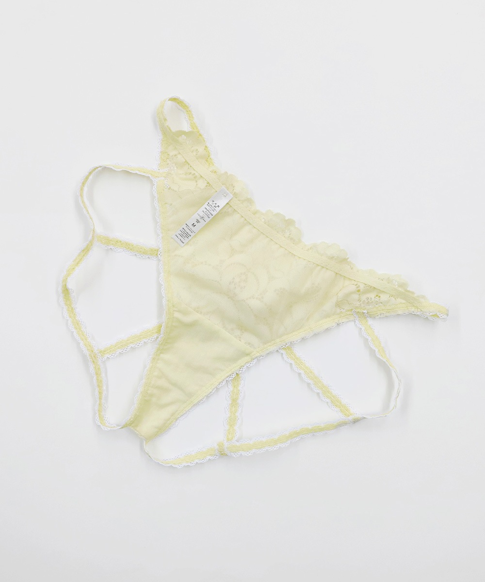 Rosy バックオープンデザインショーツ / Light Yellow