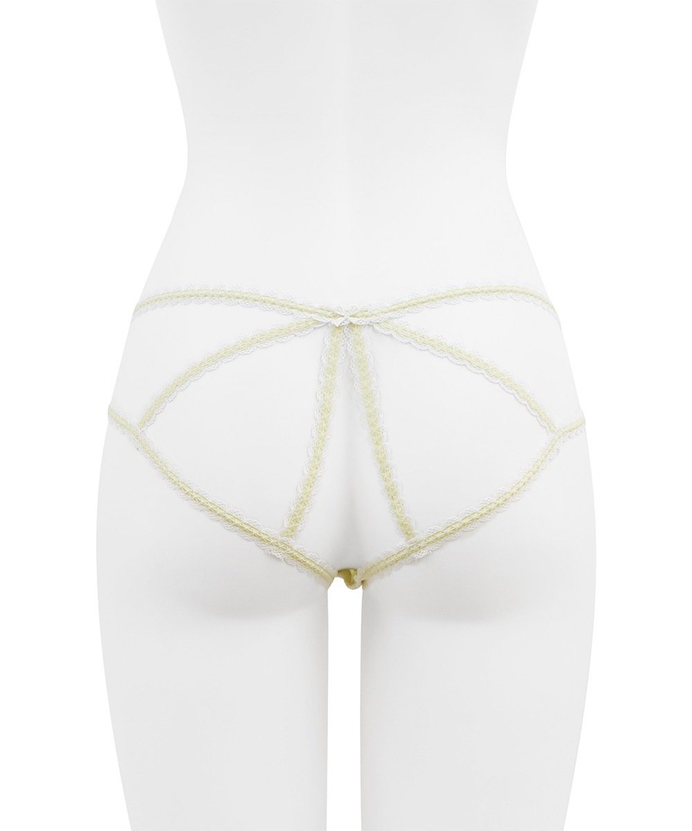 Rosy バックオープンデザインショーツ / Light Yellow