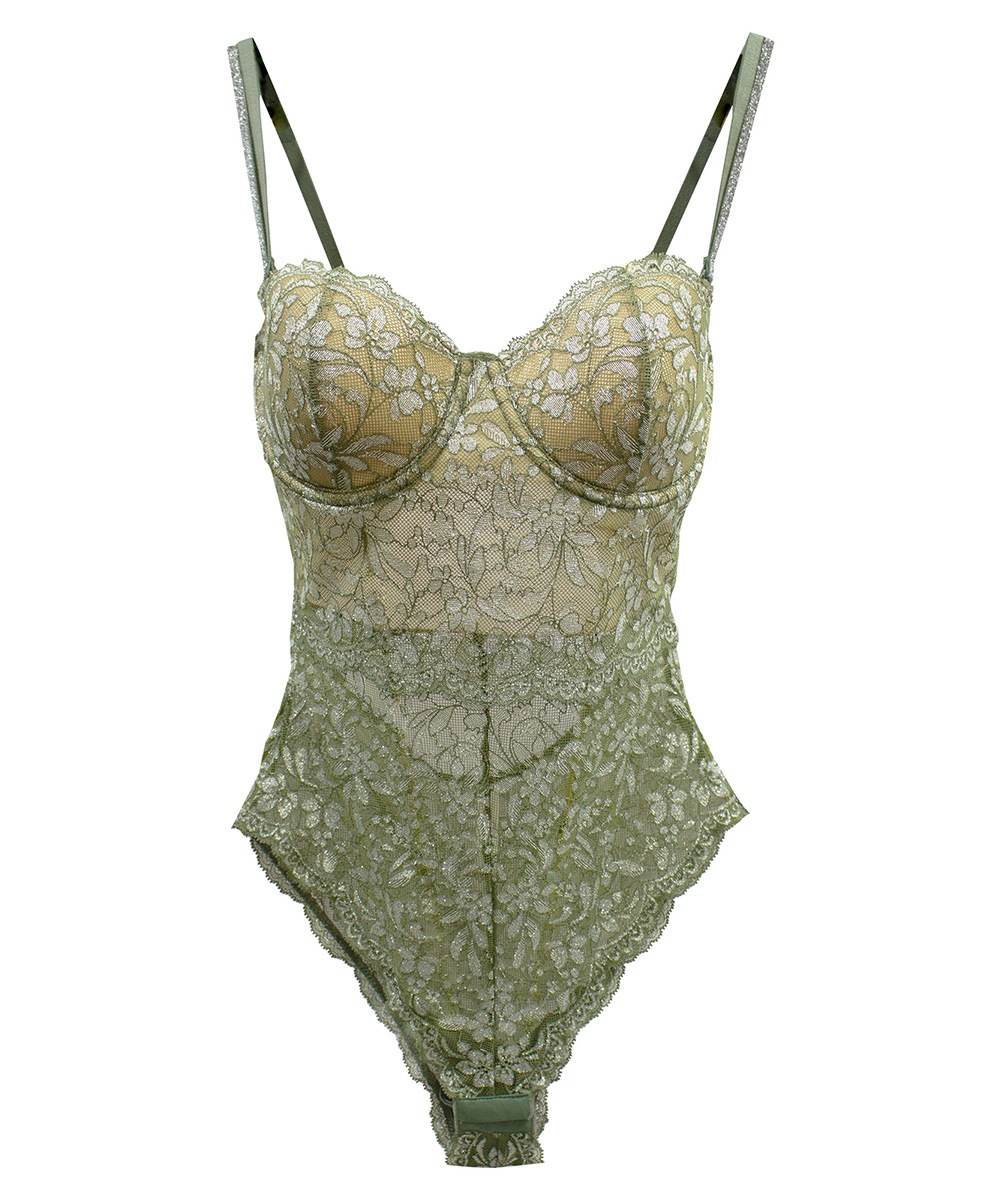 Silver Touch レースボディスーツ,テディ / Green