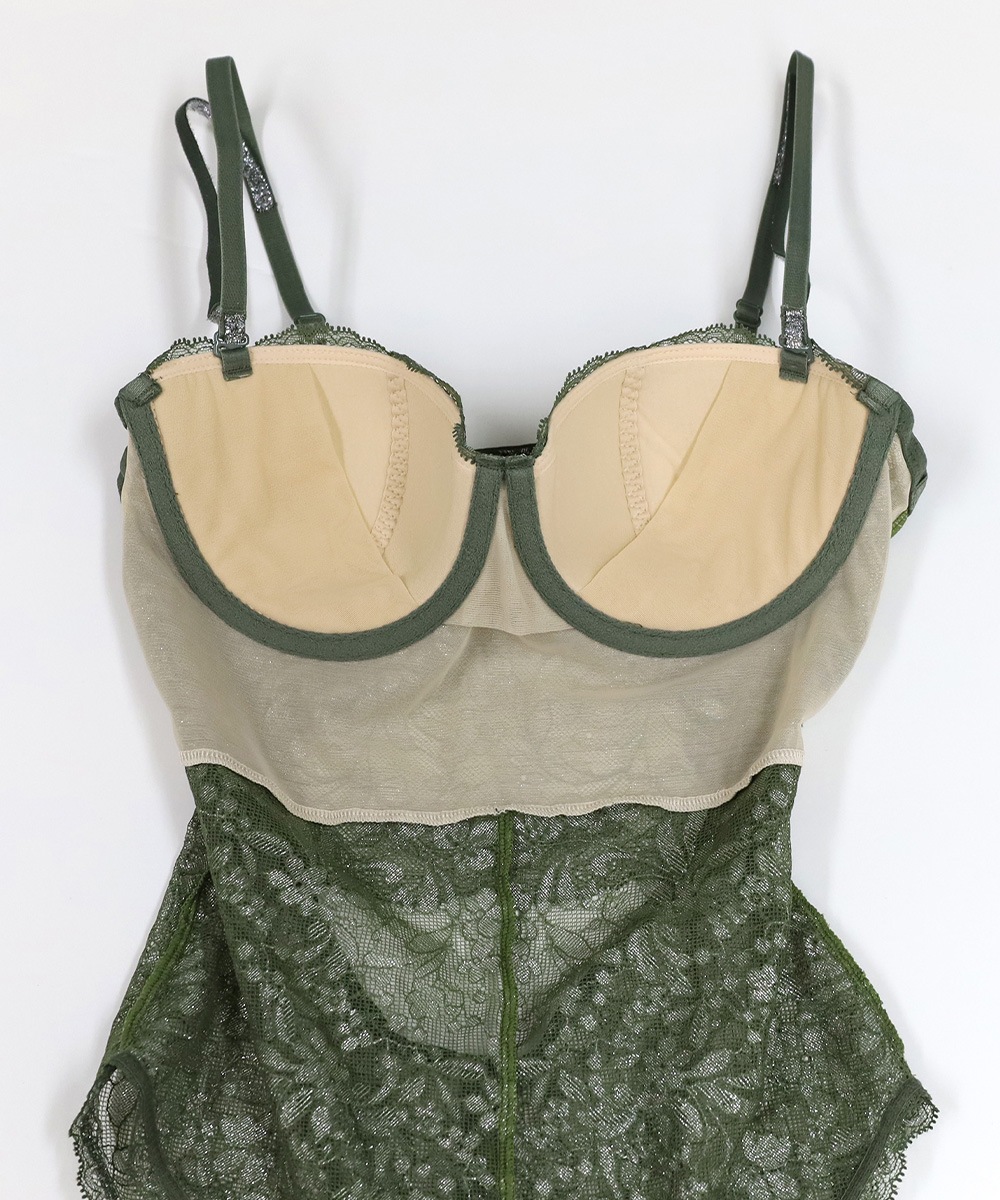 Silver Touch レースボディスーツ,テディ / Green