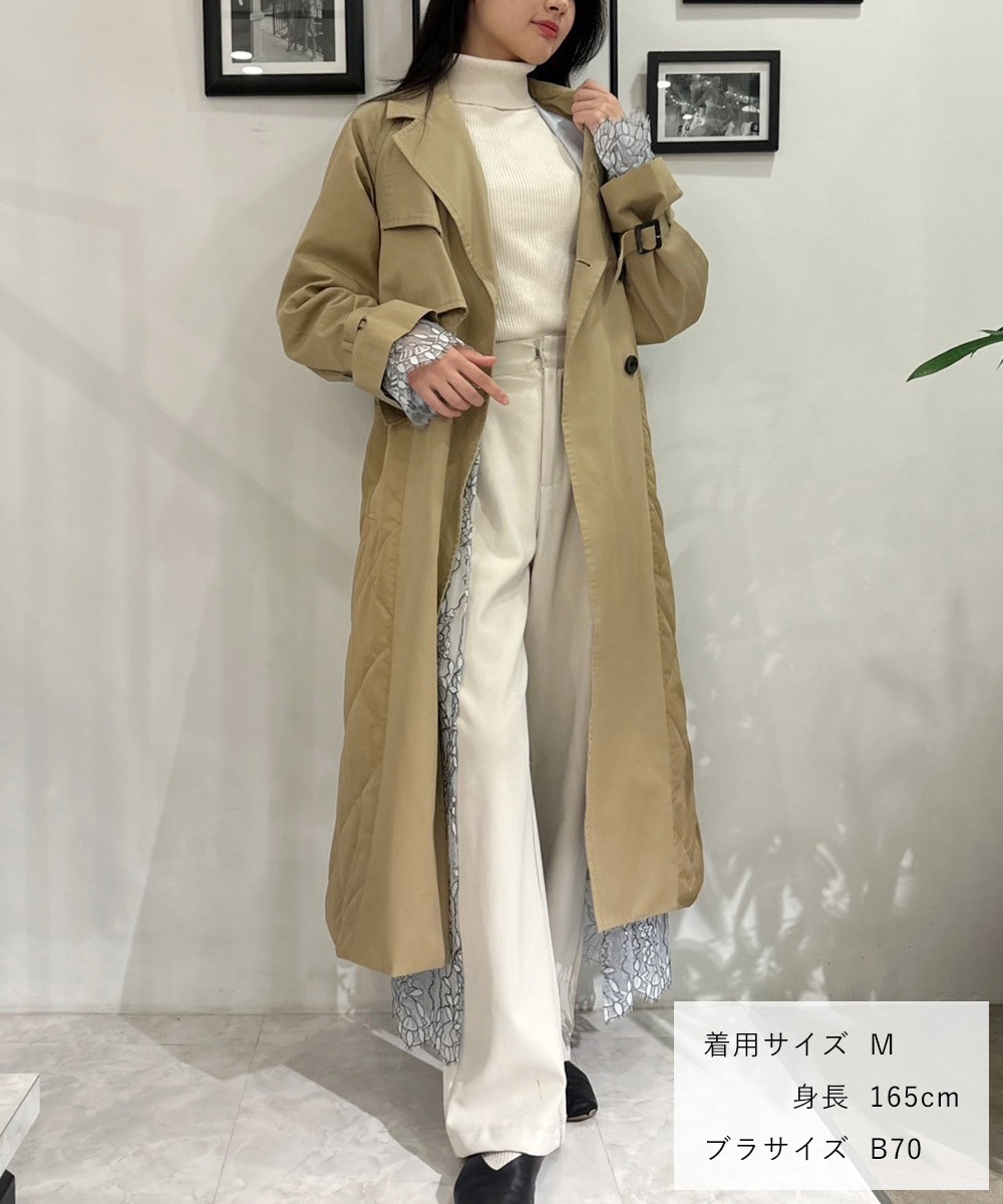 Luxurious テーラードカラー総レースロングガウン / Blue