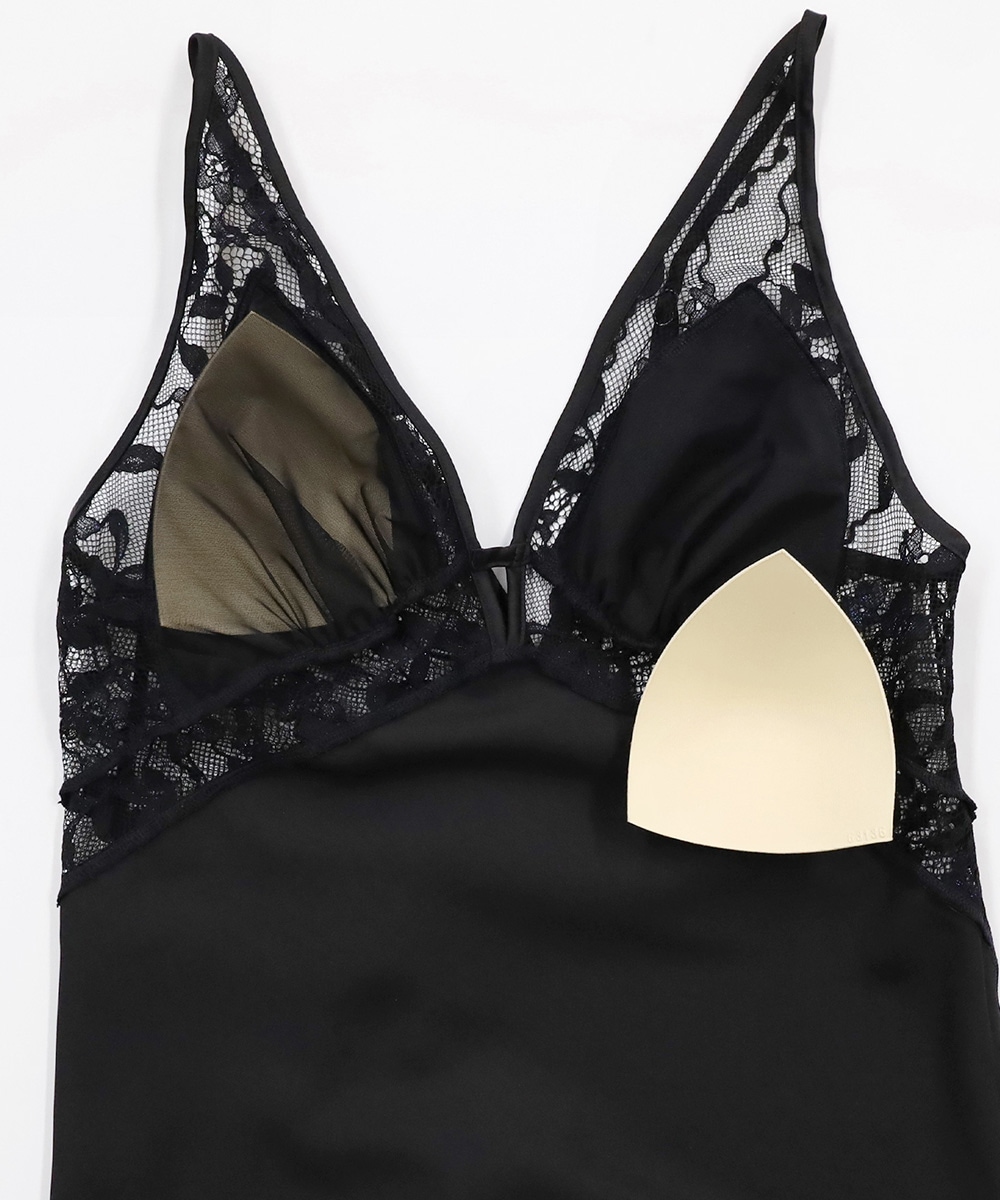 Luxurious レース切り替えロングドレス / Blue