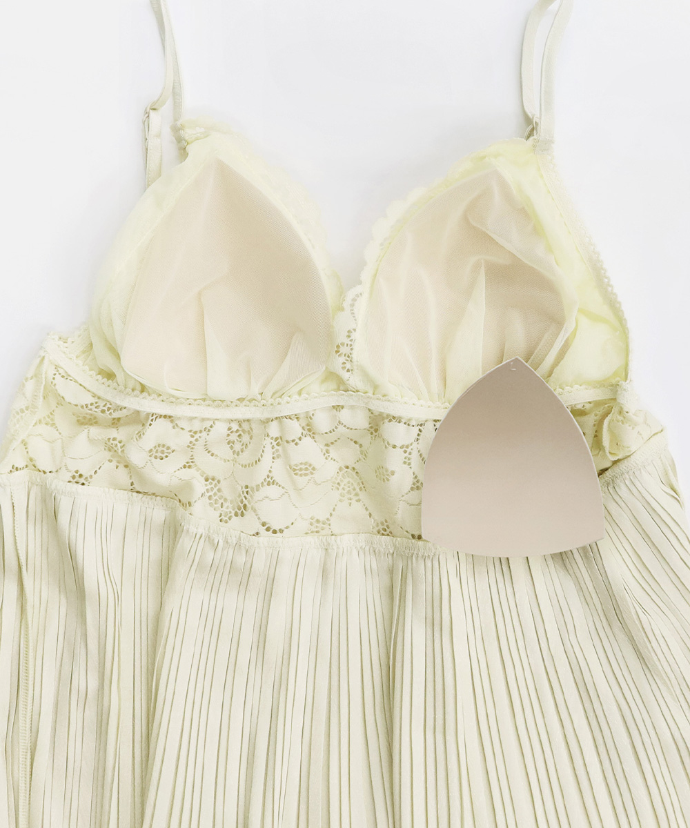 Rosy プリーツベビードール&ショーツ