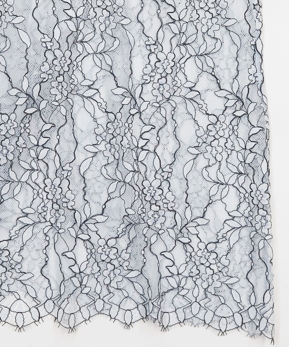 Luxurious 総レースロングパンツセットアップ / Blue