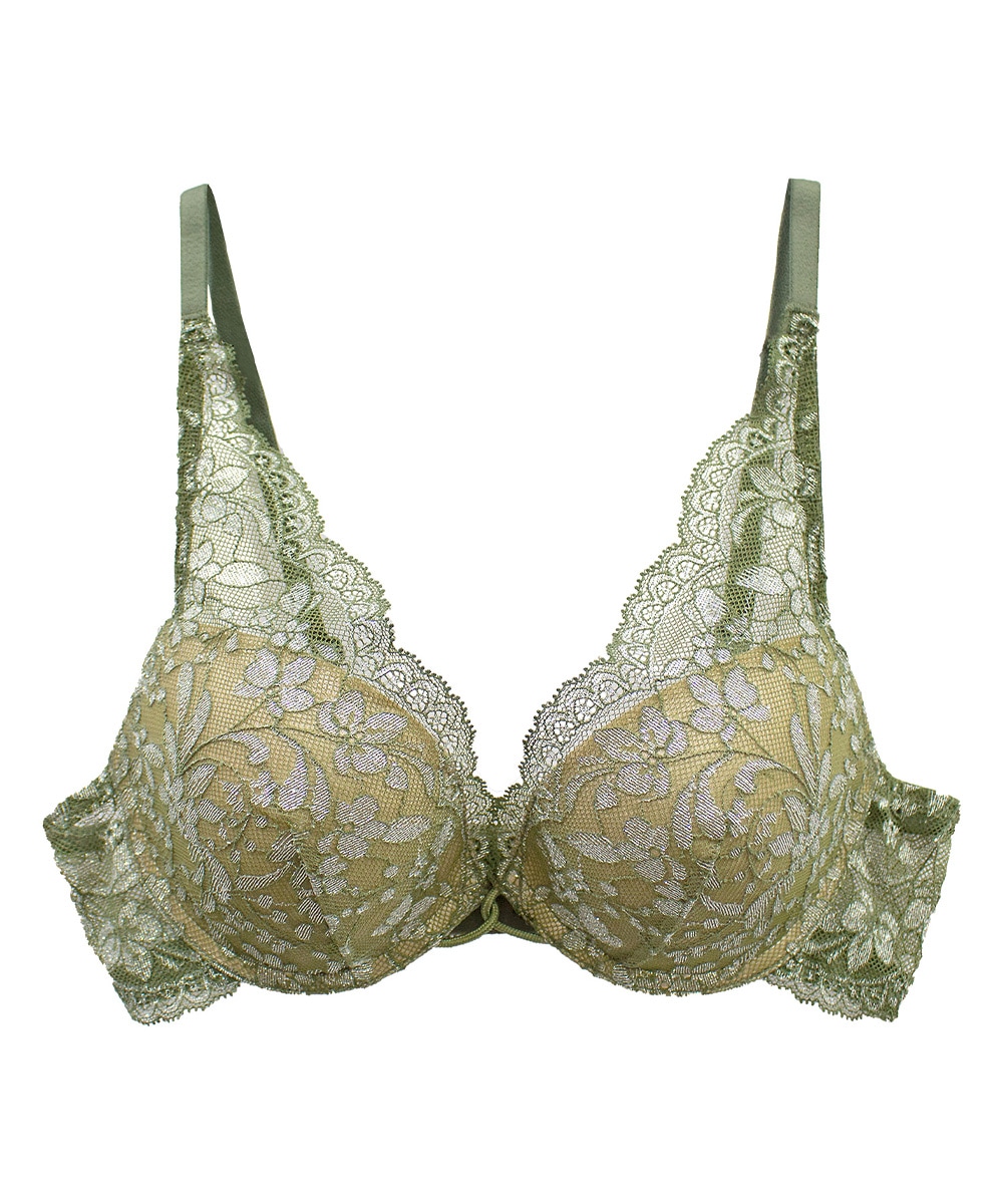 Silver Touch デコルテレースモールドカップブラジャー / Green