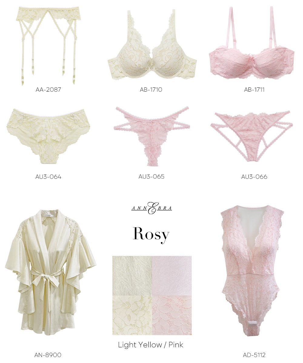 Rosy デコルテレースモールドカップブラジャー