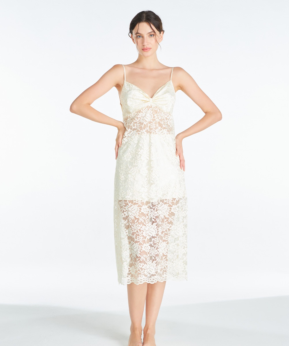 Timeless 総レースロングドレス