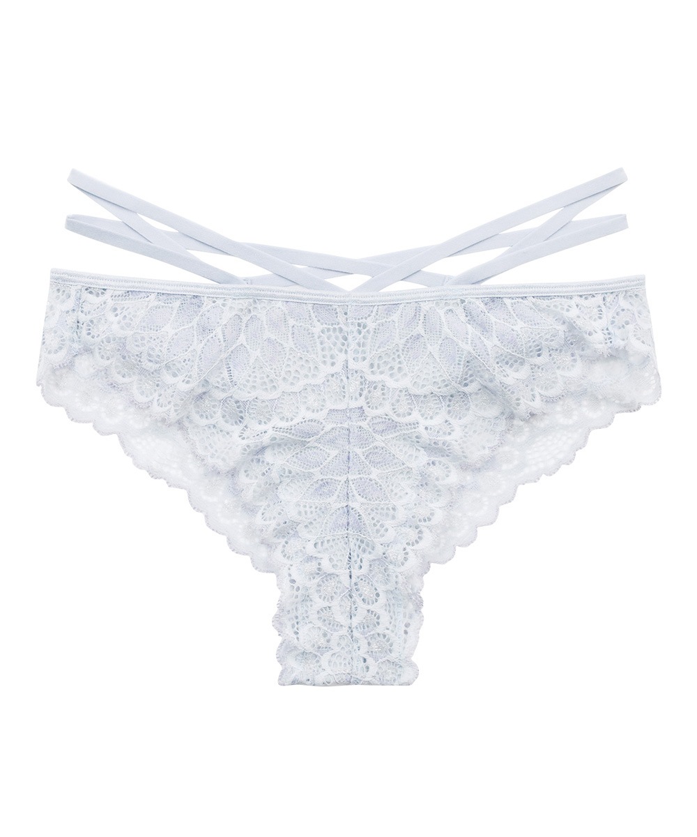Luxurious ストリングデザインレースショーツ / Blue