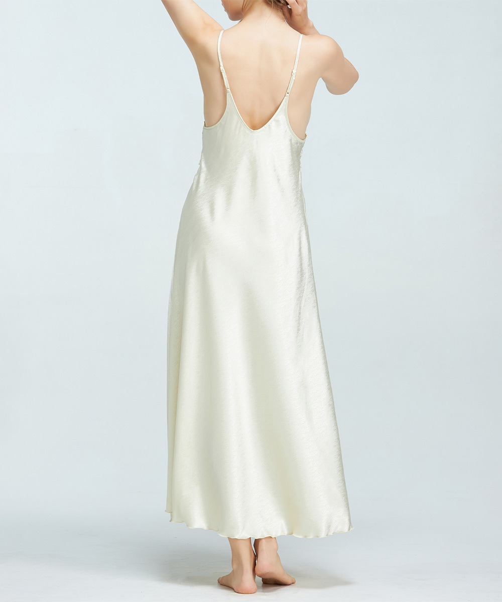 Rosy レースコンビロングドレス / Pink