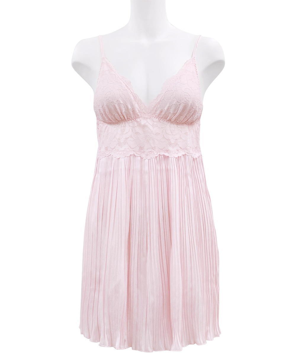 Rosy プリーツベビードール&ショーツ / Pink