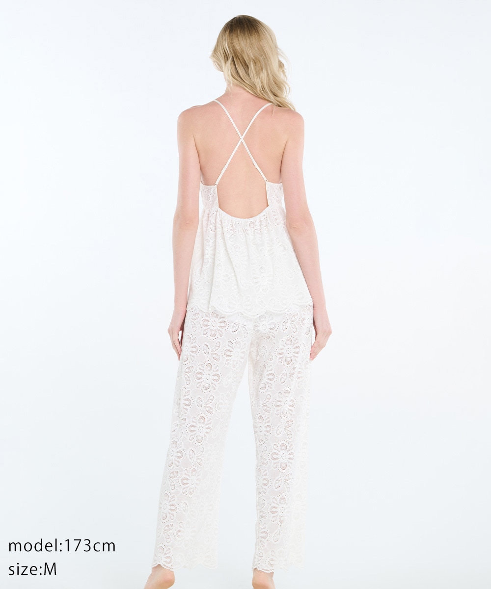 Daphne レースロングパンツセットアップ / Off White