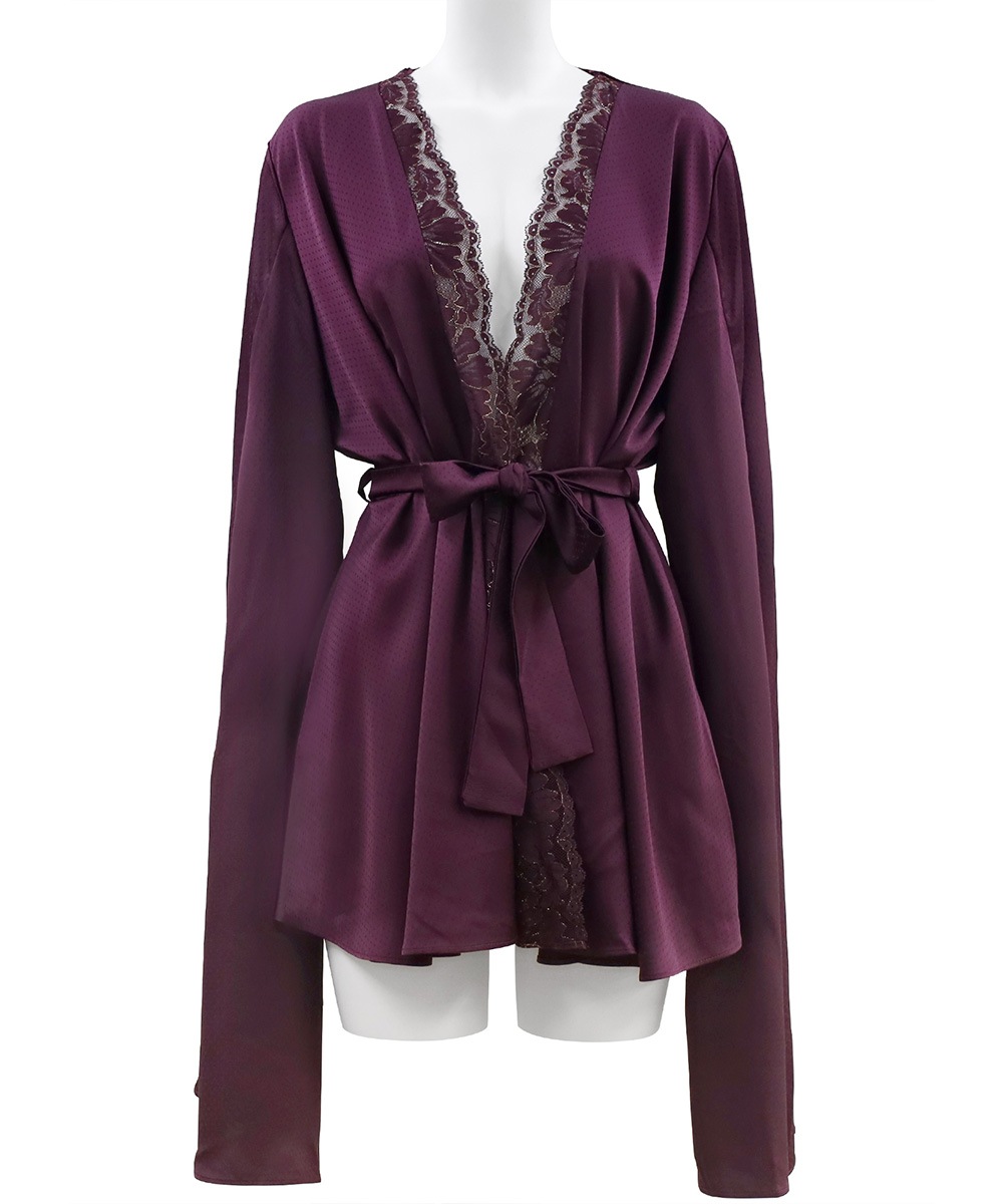 Harmony in Bloom レースコンビスリットスリーブガウン