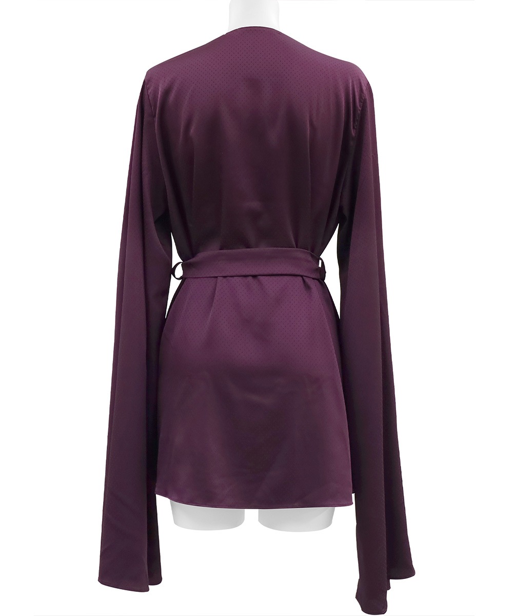 Harmony in Bloom レースコンビスリットスリーブガウン